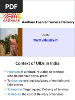 Aadhaar Enabled Service Delivery: WWW - Uidai.gov - in