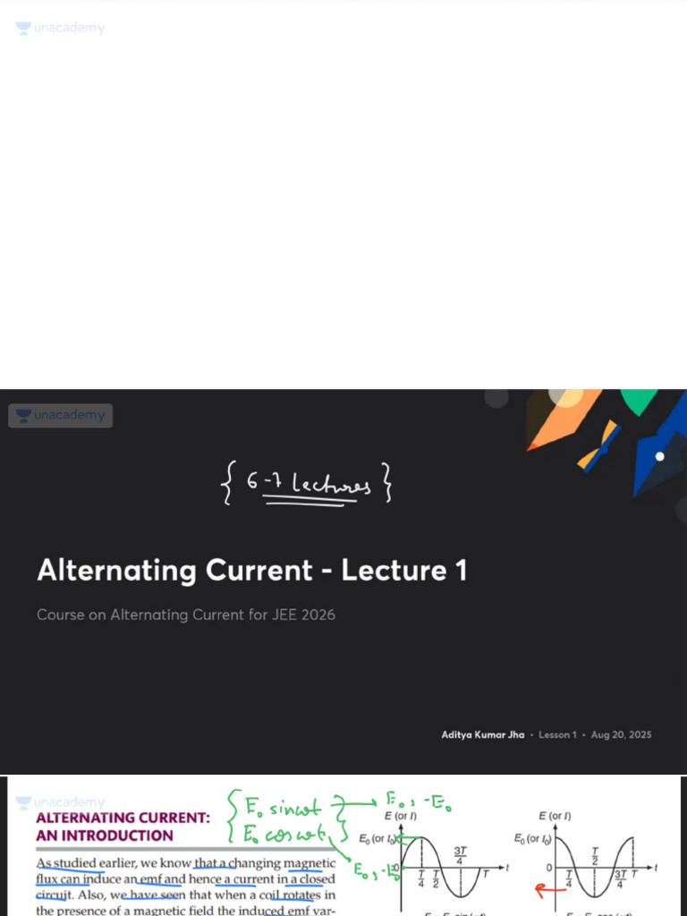 Alternating Current Lecture 1 With Anno | PDF