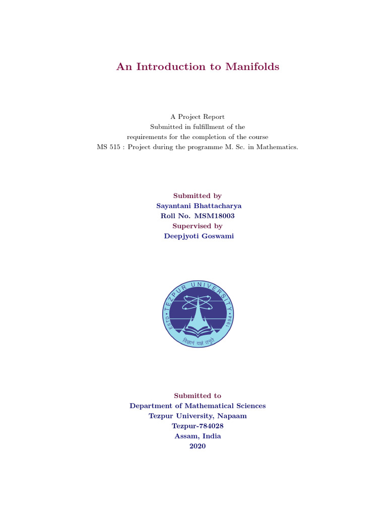 An Introduction To Manifolds | PDF | Manifold | Differential Form