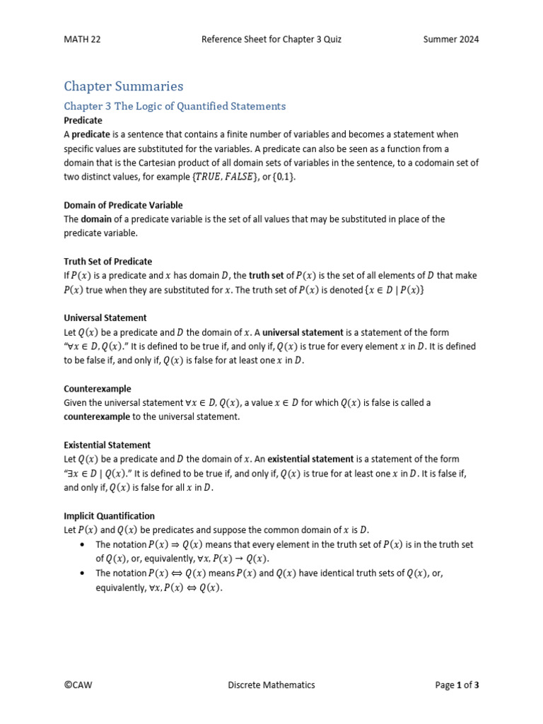 Quantified Statements in Discrete Math | PDF | Argument | Metalogic