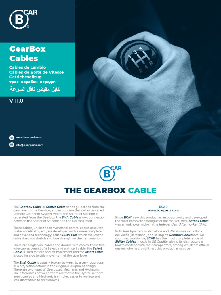 Gearbox Cable Overview and Catalog | PDF | Manual Transmission ...
