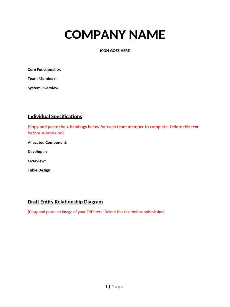 System Specification Template1 | PDF