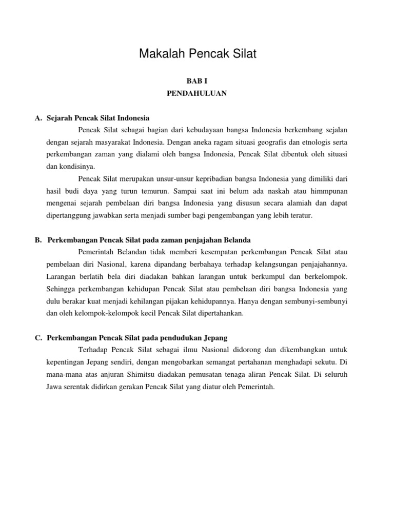 Makalah Pencak Silat Yudi