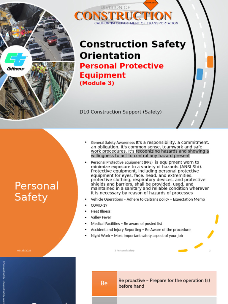 Construction Safety Orientation: PPE Guide | PDF | Personal Protective ...