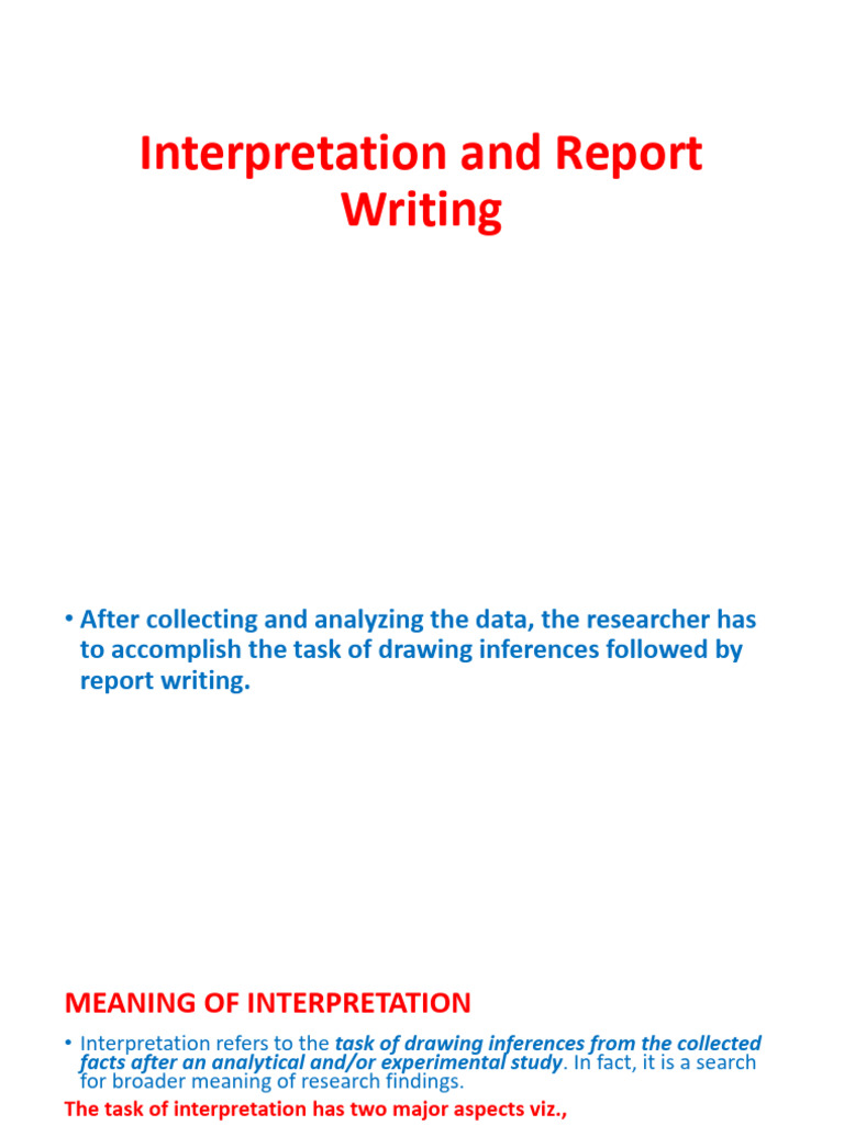 Research Interpretation and Report Writing | PDF | Statistics | Data