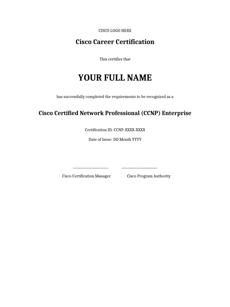 Cisco CCNP Enterprise Certification | PDF