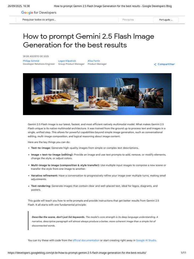 Gemini 2.5 Flash Image Prompt Guide | PDF | Camera | Flash (Photography)
