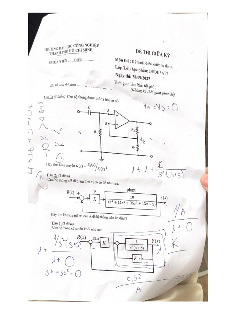 Đề GK-DKTD | PDF