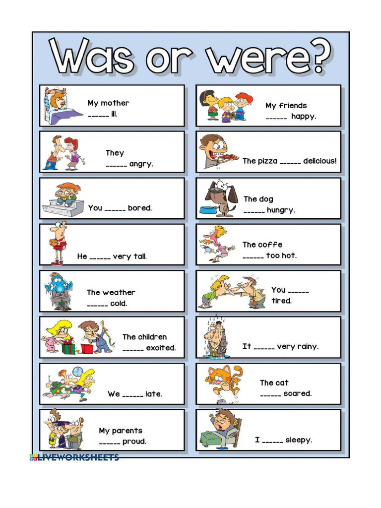 Worksheet Was or Were | PDF