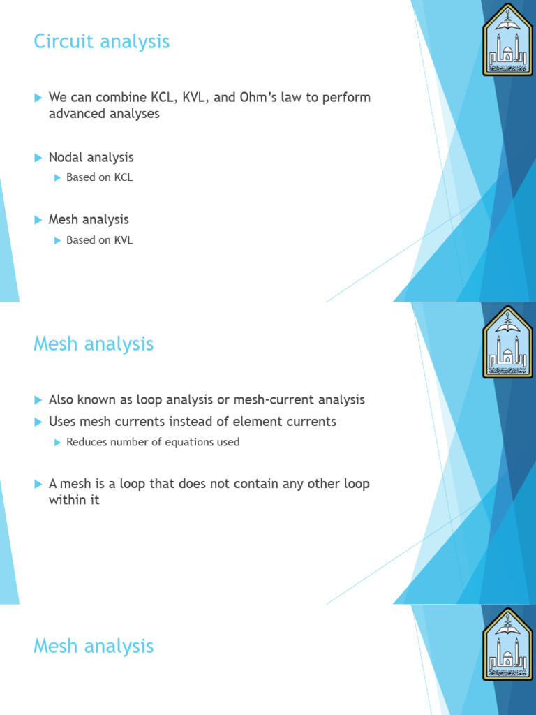 Mesh Analysis in Circuit Analysis | PDF
