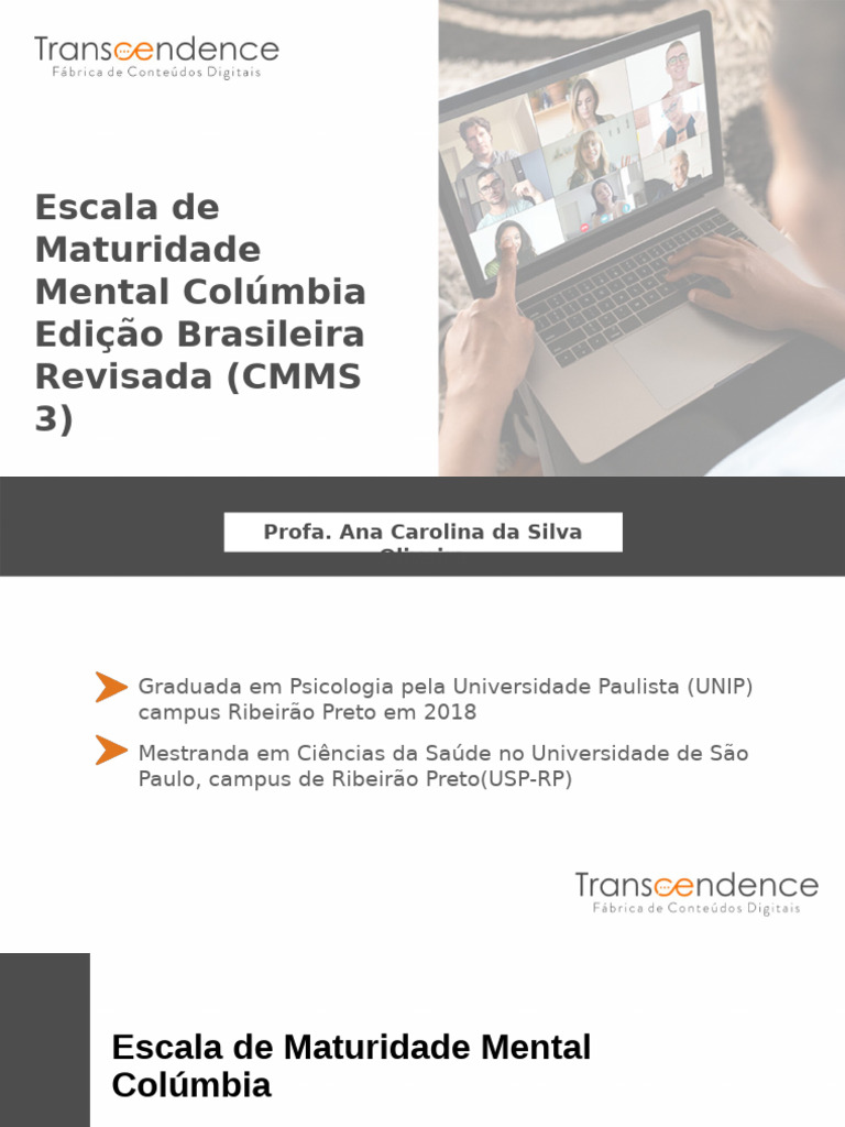 CMMS-3: Avaliação da Maturidade Mental | PDF | Psicologia | Testes ...