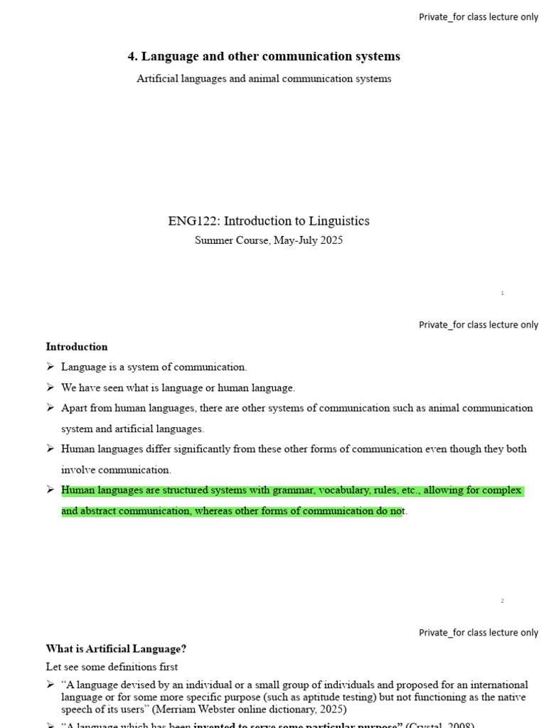Understanding Artificial Languages | PDF | Linguistics | Human ...