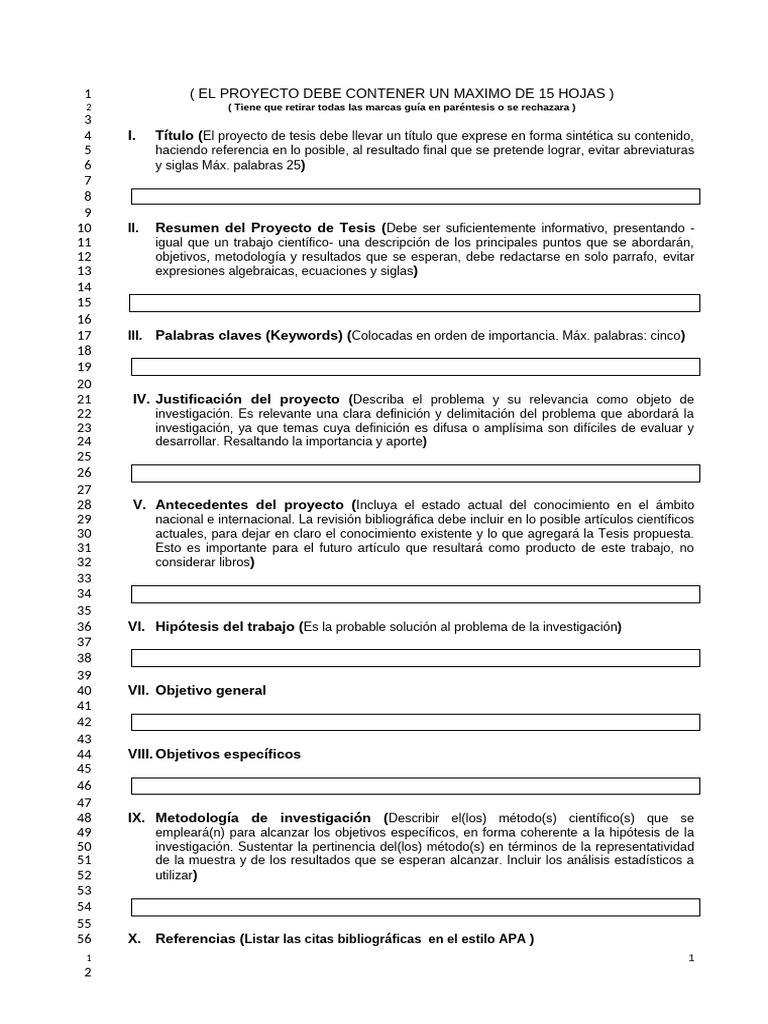 Guía para Elaborar un Proyecto de Tesis | PDF | Publicación Académica