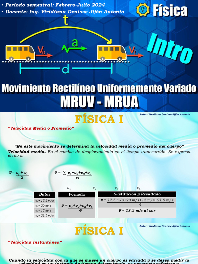 Movimiento Rectilíneo Uniformemente Acelerado | PDF | Aceleración ...