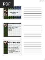 Learning Curves: M Taylor 2012