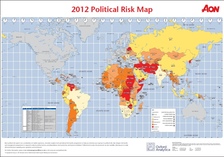 2012 Political Risk Map | PDF | Travel
