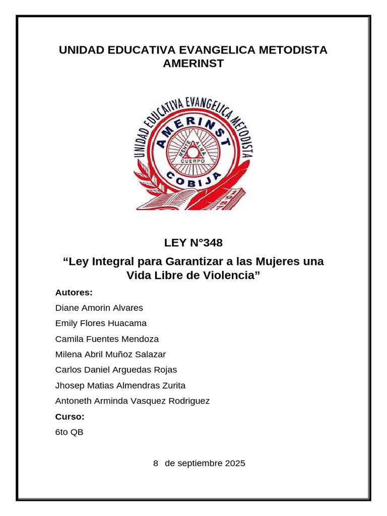 Ley N°348: Protección Integral a Mujeres | PDF | La violencia contra ...