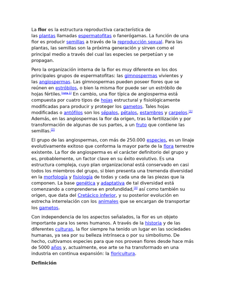 Estructura y función de las flores | PDF | Flores | Reproducción de plantas