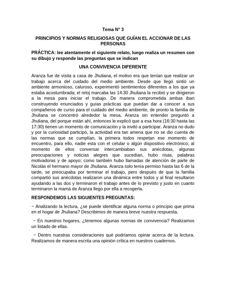 Tema #3, 1° de Sec. 2do Trim. | PDF