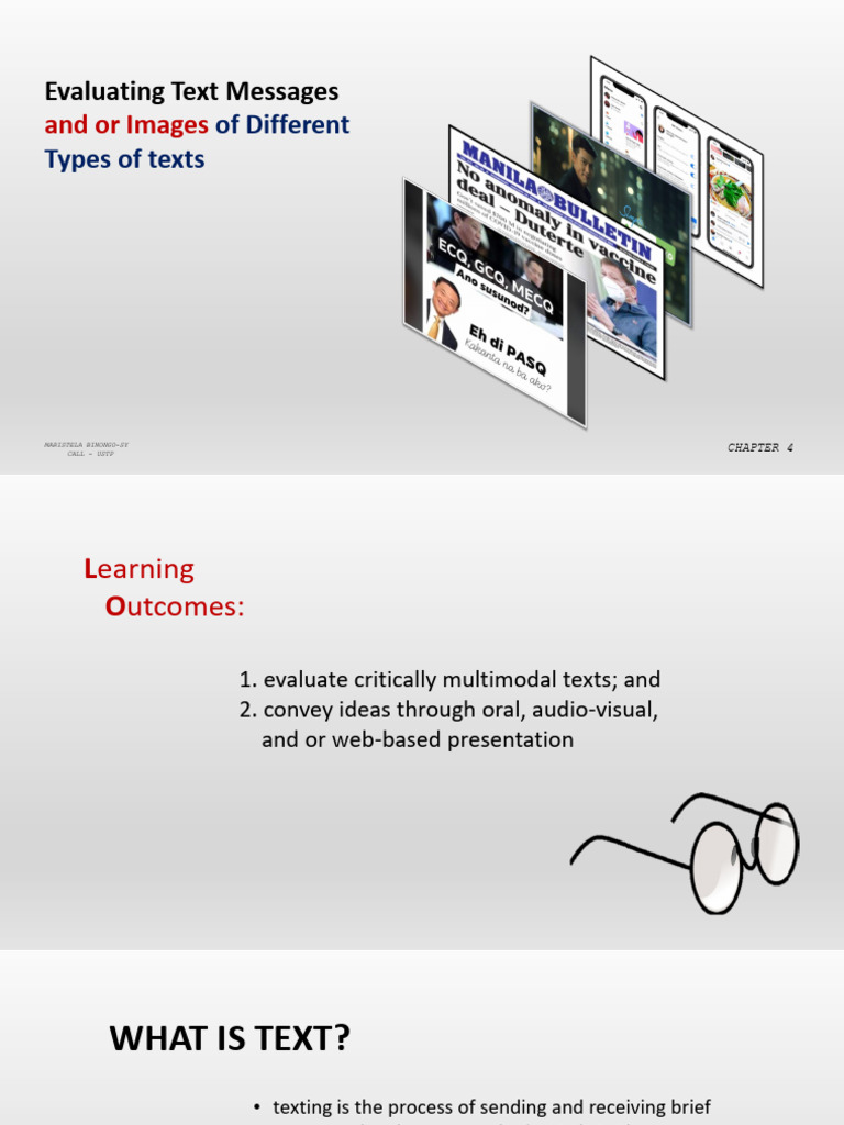 Evaluating Multimodal Texts and Messages | PDF | Information ...