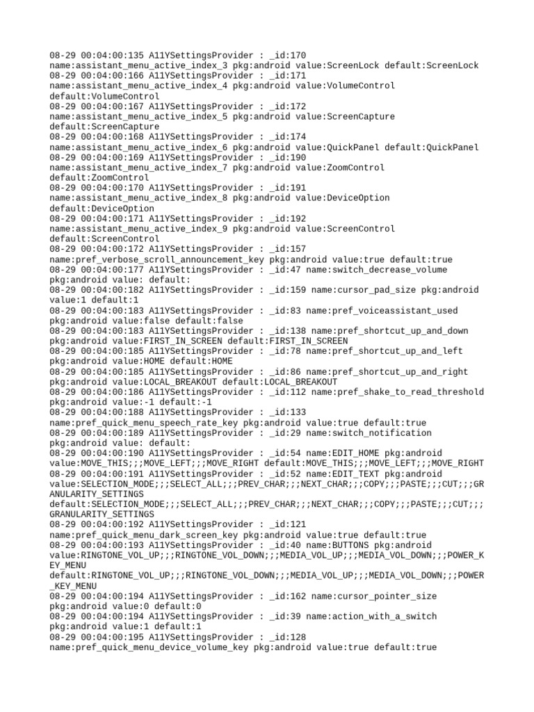 A11Y Settings Provider Configuration | PDF | Computing Platforms ...