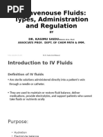 Types and Uses of IV Fluids | PDF | Intravenous Therapy | Dehydration
