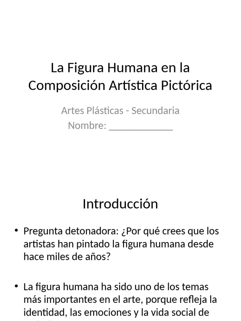 La Figura Humana en el Arte Pictórico | PDF