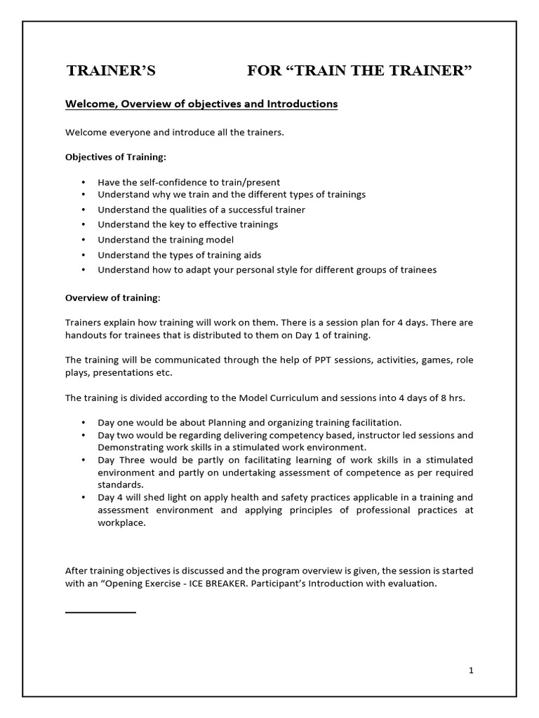 Train the Trainer: Effective Training Techniques | PDF | Learning ...