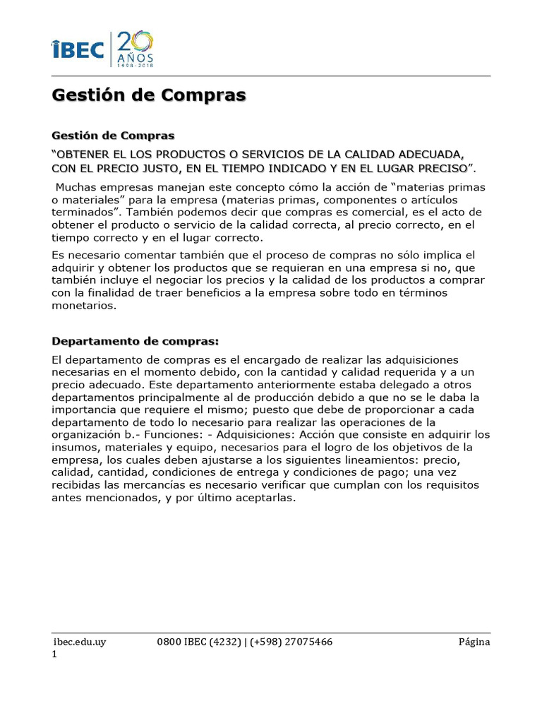 Gestión de Compras Forecast | PDF | Calidad (comercial) | Business