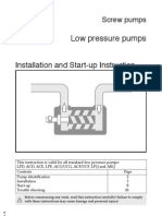 Low Pressure Pumps: Installation and Start-Up Instruction