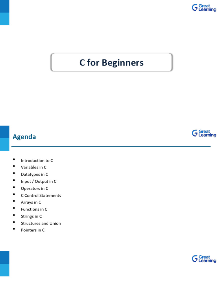 C Programming Basics for Beginners | PDF | Variable (Computer Science ...