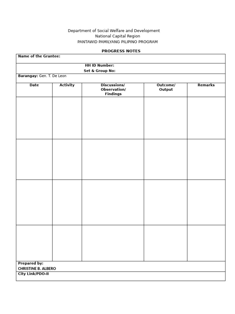 Progress Notes | PDF