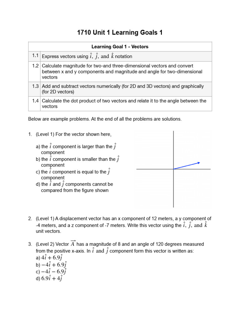 Vector Calculations and Solutions Guide | PDF | Euclidean Vector | Angle