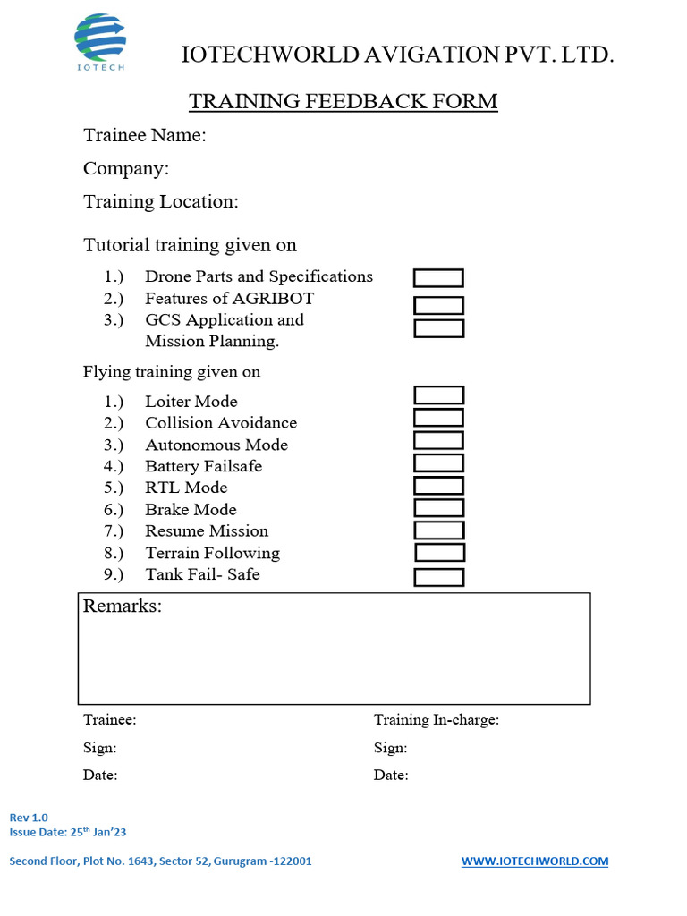 Training Form V1.0-1 | PDF