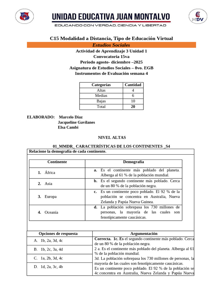 Cuestionario .Actividad de Aprendizaje 3 Unidad 1 C15 | PDF ...