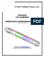 Rock Hog Drilling Products, Inc.: Rh55Qhp DTH Hammers Operation & Maintenance Manual