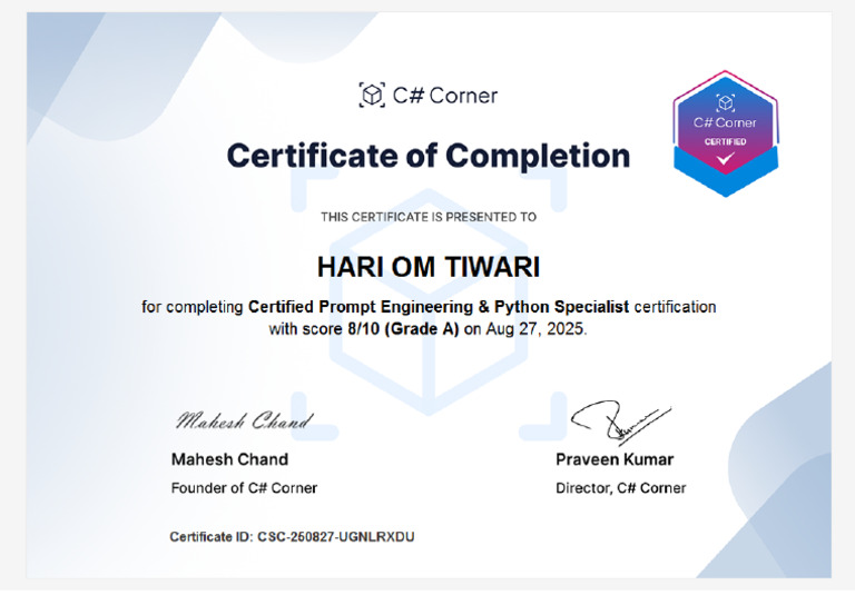 Certification | PDF