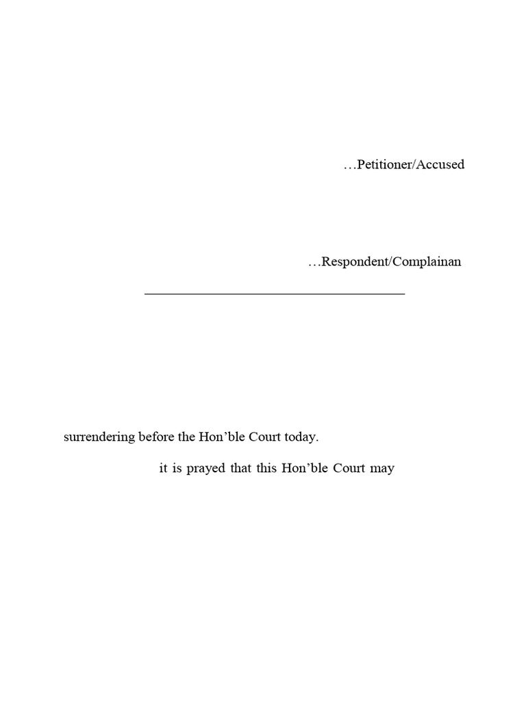 Surrender Petition Pdf