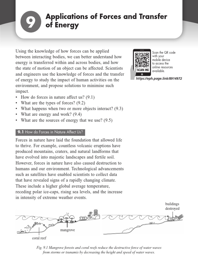 C09-Applications of Forces and Transfer of Energy | PDF | Force | Lever