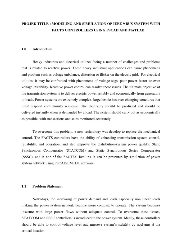 IEEE 9 Bus System Modeling with FACTS | PDF | Electric Power System ...