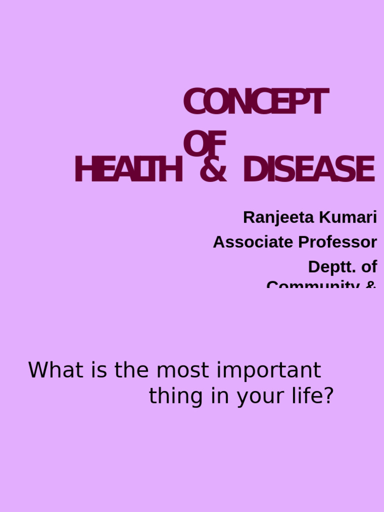 768 Concept of Health and Disease | PDF | Quality Of Life | Well Being