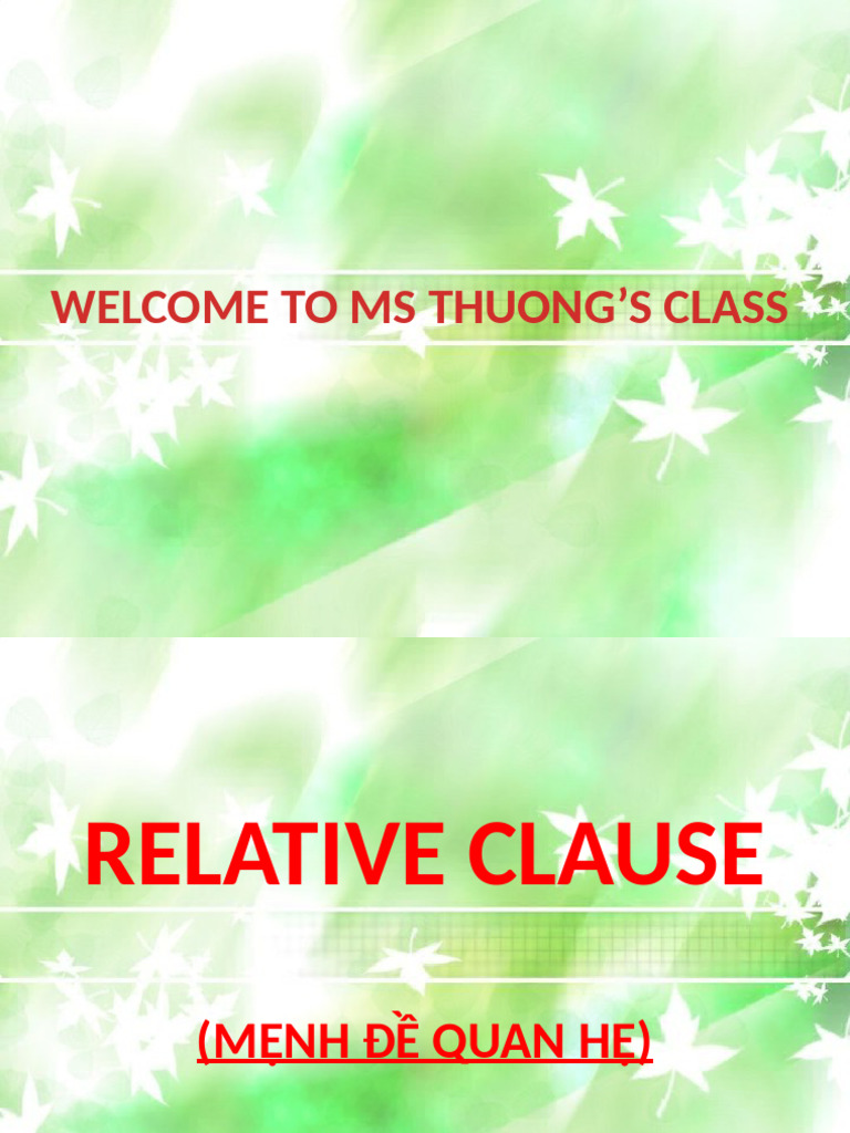 Relative Clause | PDF