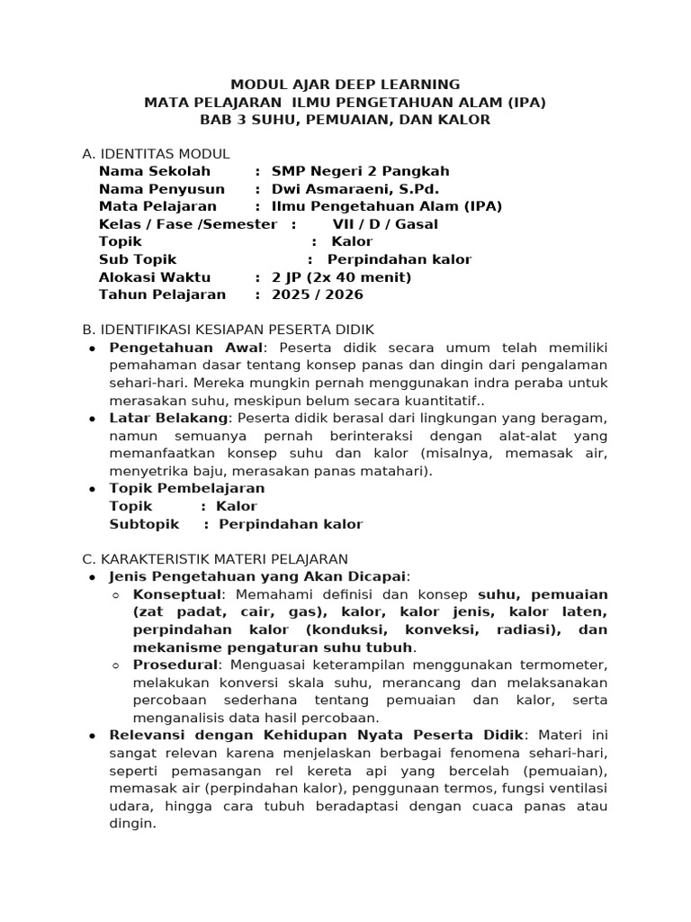 Modul Ajar Deep Learning Supervisi | PDF
