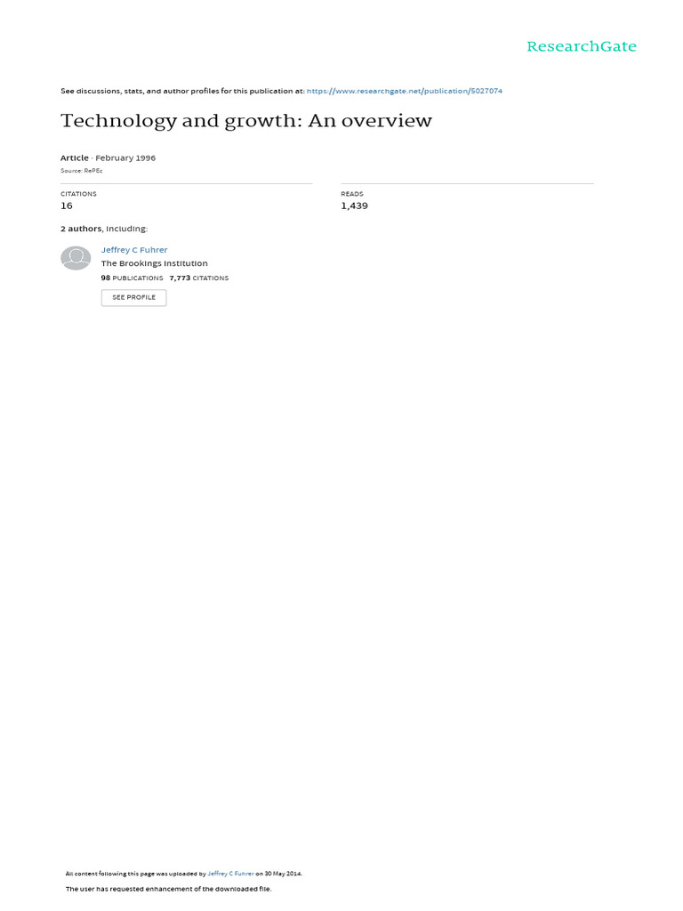 Technology's Impact on Economic Growth | PDF | Economic Growth | Economics