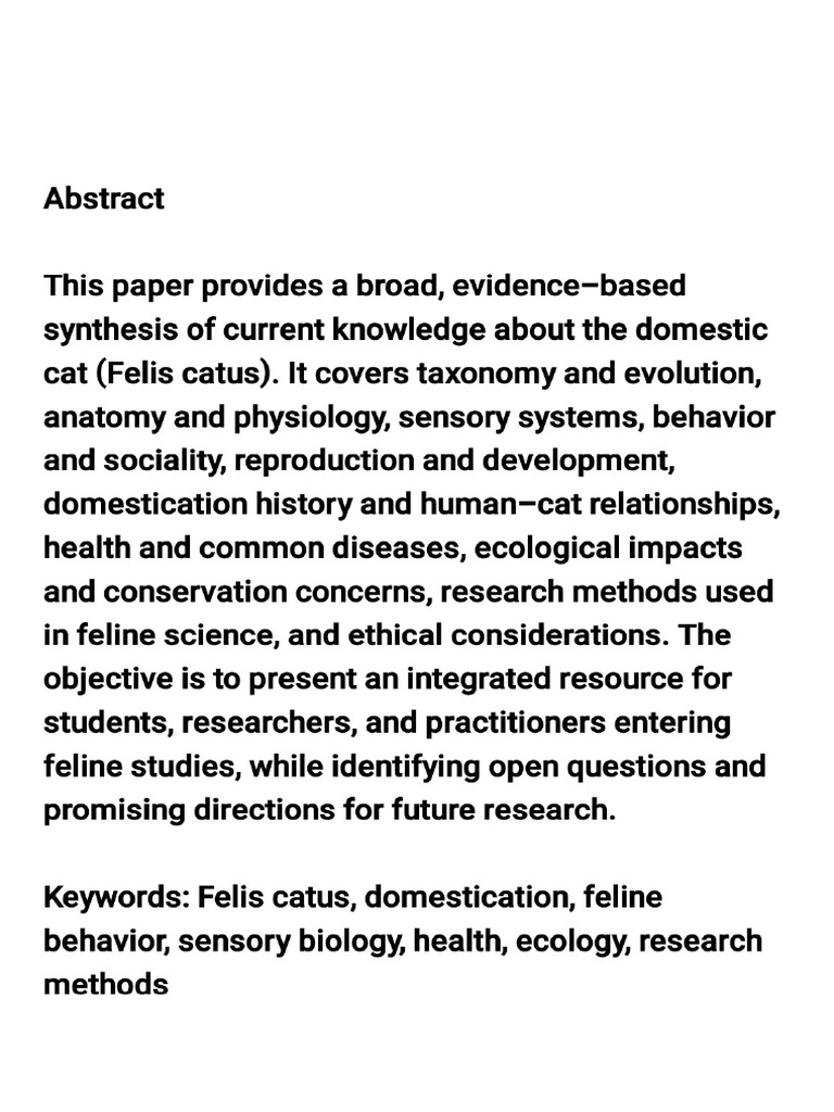 Cat Reaserach Paper 1 | PDF