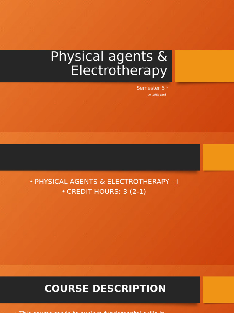 CHAPTER 1. Lecture 1 New | PDF | Physical Therapy | Electricity