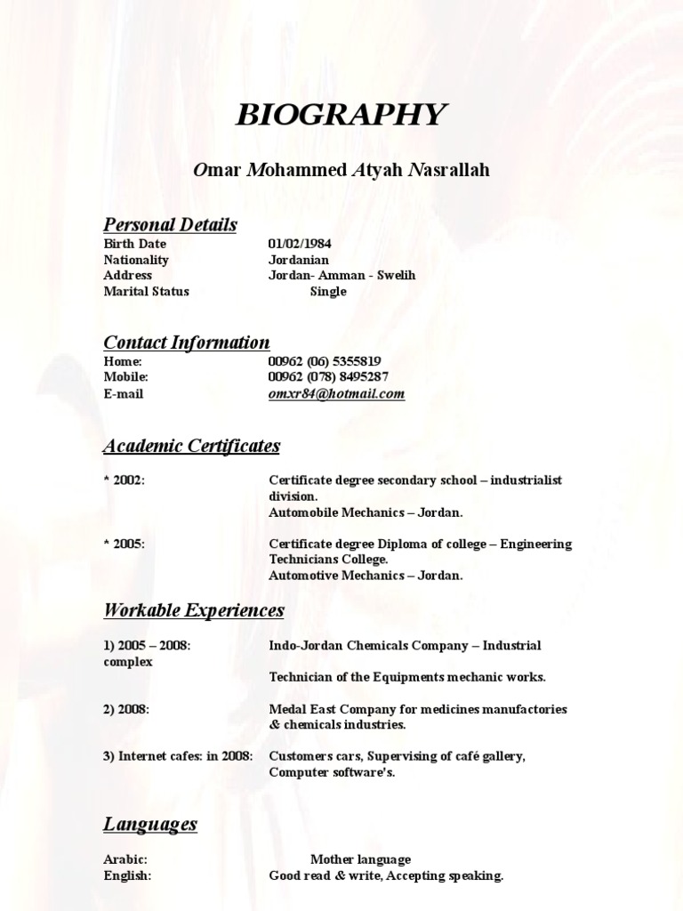 Biography | PDF