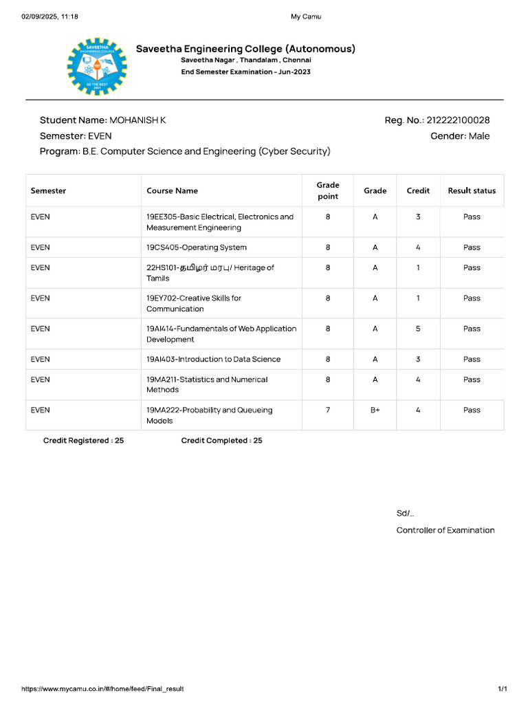 3 SEM Result | PDF