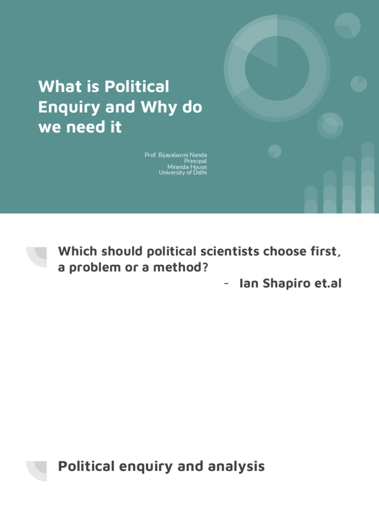 Understanding Political Inquiry Methods | PDF | Methodology | Inquiry