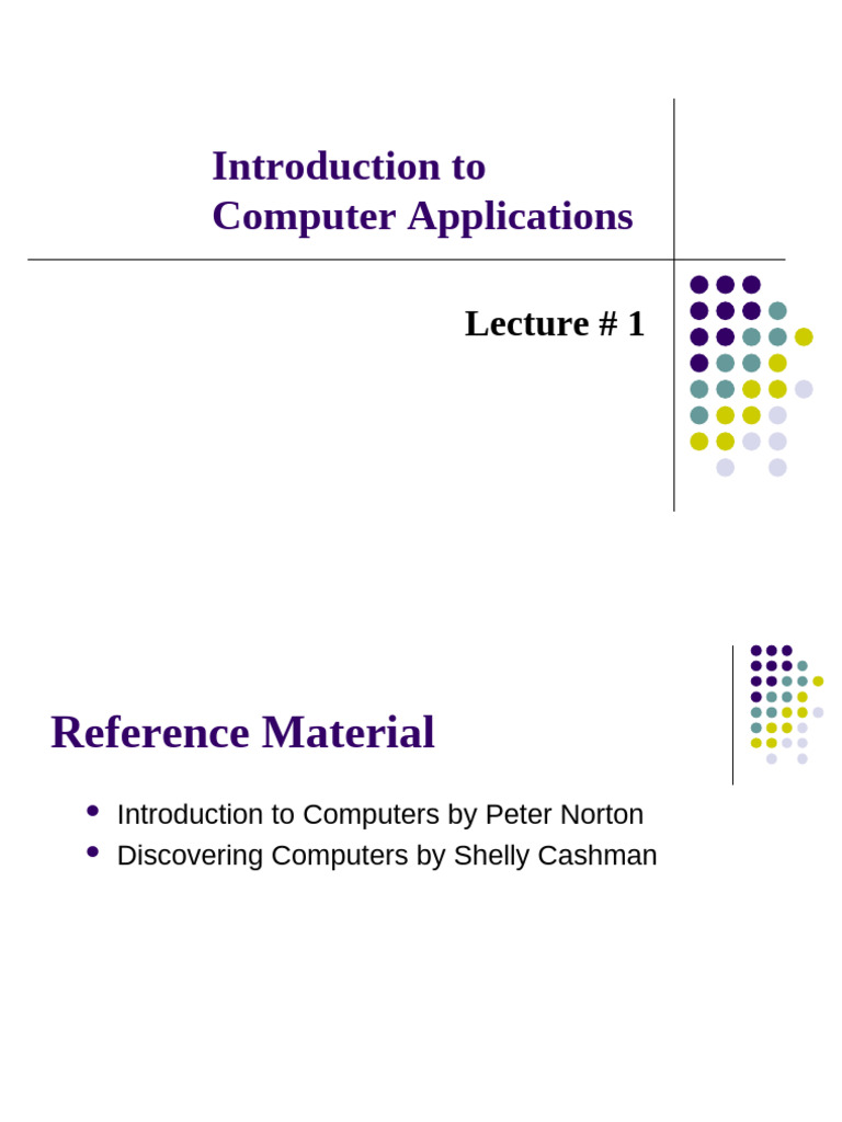 Introduction to Computer Applications | PDF | System | Data